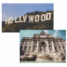 Kit 2 Quebra-cabeças Cognitivos Viagens pelo Mundo de 60 peças - Reido