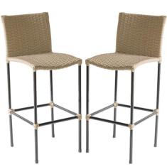 Kit Havaí 2 Banquetas em Fibra Sintética Trama Dupla Artesanal  para B