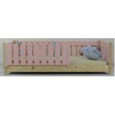 Cama Montessoriana Solteirão Base Colorida Madeira Maciça Pinus - Pipo