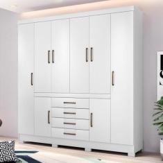 Guarda Roupa Casal 8 Portas e 4 Gavetas New Realce - Demóbile, Amêndol