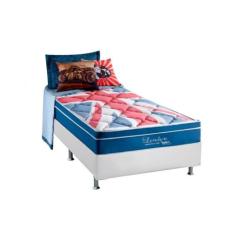 Cama Box Solteiro: Colchão Molas Anjos MasterPocket Ensacadas London +