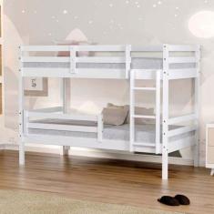 Beliche Infantil Eco Madeira Maciça Branco - Mobili Store