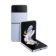 SAMSUNG Celular Galaxy Z Flip 4, smartphone Android desbloqueado de fábrica, 128 GB, modo flexível, câmera mãos livres, compacto, design dobrável, tela de capa informativa, versão dos EUA, 2022, azul