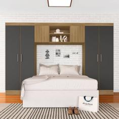 Guarda Roupa Casal Modulado Rubia Boreal/grafite - Móveis Arapongas