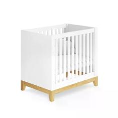 Berço Médio 2 em 1 Amor Perfeito Divicar Móveis Branco/Natural