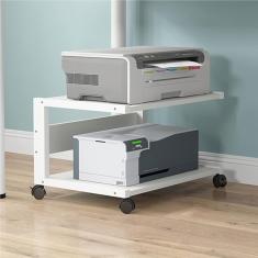 Mesa de impressora Suporte de impressora Prateleiras de impressora sob a mesa Suporte de impressora Suporte de impressora rolante Mesa de suporte de copiadora móvel de escritório de 2 camada
