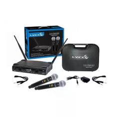 Microfone Sem Fio Duplo De Mão Lyco Uhf Uh08Mm Profissional