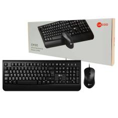 Kit Teclado e Mouse Lecoo, USB, ABNT2, 1200DPI, Preto - CM105