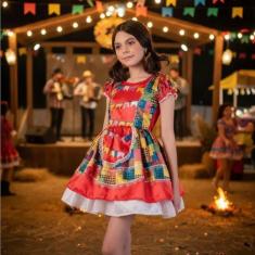 Vestido Infantil de Festa Junina São João Fantasia Meninas - Global Fa