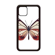 Capa de amostra borboleta em rosa pálido e vermelho para iPhone 11 Pro Max para Apple Mobile Case Shell