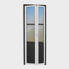 Porta Camarão Meia Lambril Meia Vidrão Linha 25 Vidro Reflex 210cm x 70cm Brimak