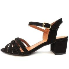 Sandália Zhaceci Salto Baixo Feminina-Feminino