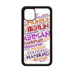 Capa estilo mapa da cidade da Alemanha para iPhone 12 Pro Max para Apple Mini Mobile Case Shell