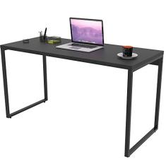 Mesa Para Escritório Home Office Estilo Industrial Form C01 135 cm Preto Onix - Lyam Decor