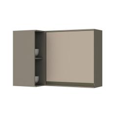 Módulo Cozinha Henn Connect Armário Canto Reto 1 Porta Duna-cristal