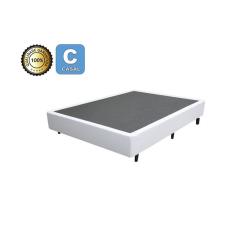 Cama Box Casal 138 Bello Box - Tecido Sintético Branco