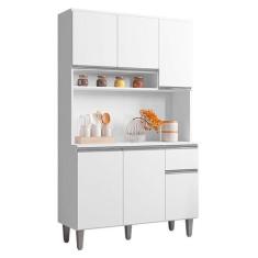 Armário para Cozinha Ambiente Kit Márcia Branco Brilho - AJL - AJL Móv