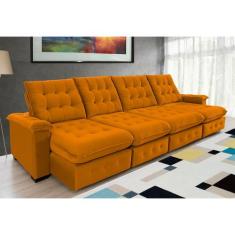 Sofá Coliseu 4.00m Retrátil e Reclinável Super Pillow  - Sofisticato, 