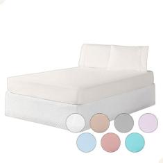 Kit Jogo de Lençol King 3 Peças 100% Algodão Percal 150 Fios - MR Enxo