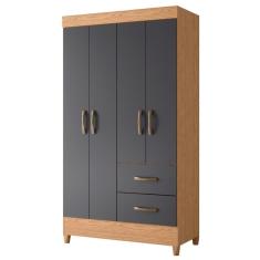 Guarda Roupa Mobi 4 Portas e 2 Gavetas - Móveis Albatroz