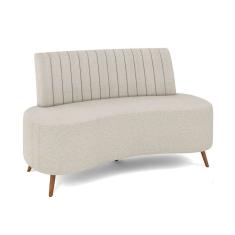 Sofá 2 Lugares Living 135cm Pé Palito Maraú Bouclê K01 - D`Rossi