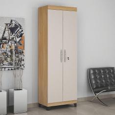 Armário Multiuso 2 Portas Com Chave Asteca Valdemóveis Cinamomo-off White