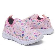 Tênis Infantil Escolar Beanna Calçados Calce Facil Leve Confortável Feminino-Feminino