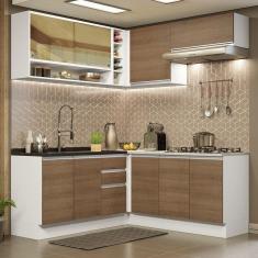 Cozinha Completa 349002 Com Armário E Balcão Branco/Rustic