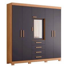 Guarda Roupa Virtus Casal 5 Portas com Espelho Albatroz