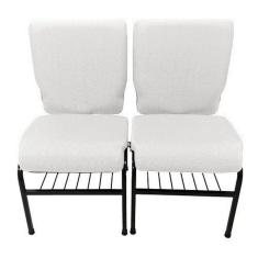 02 Cadeiras para Igrejas c/ Porta Biblía e Porta Cálice Branco