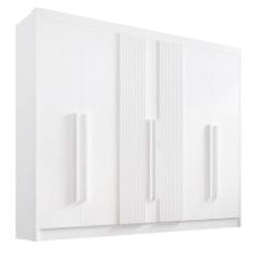 Guarda Roupa Casal 6 Portas 7 Gavetas - Athos Ripado-Branco - Móveis D`Doro