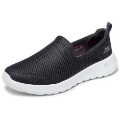 Skechers Tênis feminino Go Walk Joy, Preto/branco, 8 Wide
