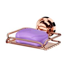 Saboneteira com Ventosas Rosé Gold