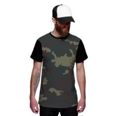 Camiseta Exército Camuflada Verde Personalizada Swag-Masculino