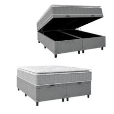 Cama Box Baú Casal Queen Colchão Molas Ensacadas Pillow Top Perfect 15