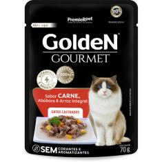 Ração Úmida PremieR Pet Golden Gourmet Carne para Gatos Castrados - 70 g