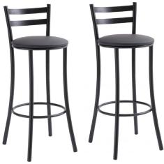 Conjunto 2 Banquetas Bistrô 17 Unimóvel Preto