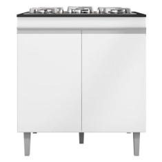 Balcão Cooktop 2 Portas Andréia Branco 1858 AJL Móveis