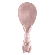 Colher de arroz antiaderente Em forma de coelho Stand-up Servindo Espátula De Arroz Raiz De Arroz Cozinha Vertical Colher De Servir Colher De Arroz Para Cozinha Talheres