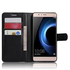 Capa carteira para Huawei Honor V8, capa carteira flip de couro PU premium com compartimento para cartão, suporte e fecho magnético [capa interna à prova de choque de TPU] Compatível com Huawei Honor