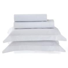 Jogo De Cama Casal Satinée 300 Fios Branco Kacyumara