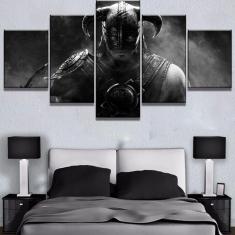 Quadro Decorativos Elder Scrolls com 5 peças 130x65 1