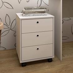 Gaveteiro 3 Gavetas New com Rodízios - Artany Branco