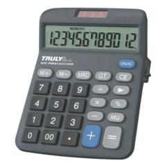 Calculadora De Mesa Truly 12dig; visor Inclinável Preta