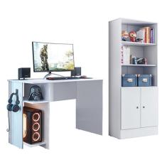 Conjunto Gamer Armário 2 Portas e Mesa para Computador 3875 - Qmovi
