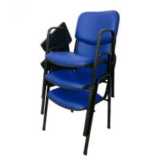 03 Cadeiras Universitárias Linha Hotel Auditório Azul