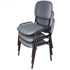 03 Cadeiras Para Auditórios Linha Hotel Auditório Cinza