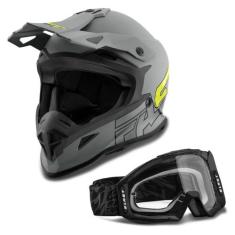 Kit Capacete Pro Tork Fast 788 Grey Fosco + Óculos Pro Tork Blast , CI