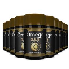 10x OMEGA 3 6 9 60CAPS PEIXE LINHAÇA BORRAGEM HF SUPLEMENTOS
