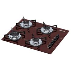 Cooktop 4 bocas Chamalux ultra chama Bivolt  Marrom, Bivolt